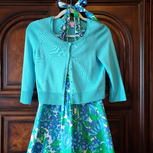 Lilly Pulitzer Halter Dress and Cardigan - 2/Sm - Picture 4 of 10
